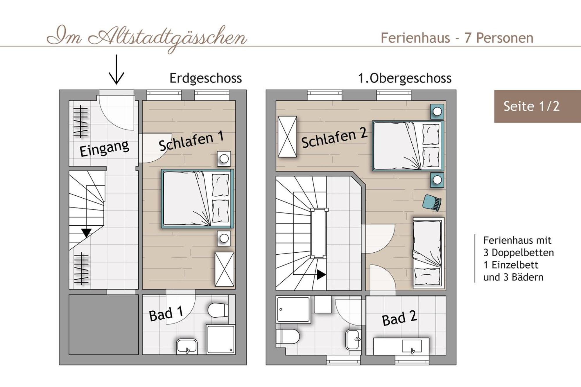 Ferienhaus Im Altstadtgaesschen Mit 3 Badezimmern Кведлинбург Экстерьер фото